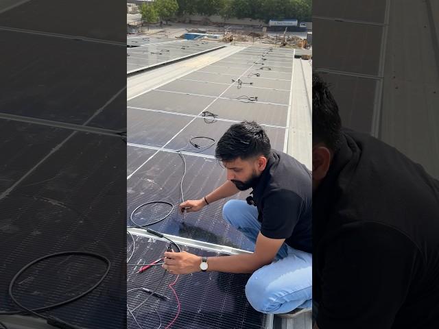 Solar Plate Series parallel Connection #solar #Solarenergy #electricalwork #shorts