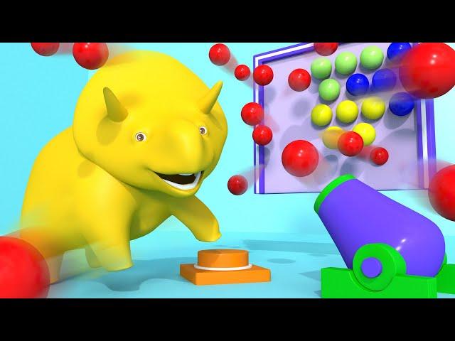 早教卡通— 泡泡射击游戏 - 和恐龙戴诺学习    幼儿早教卡通: Chinese Madarin Educational Cartoons for Kids