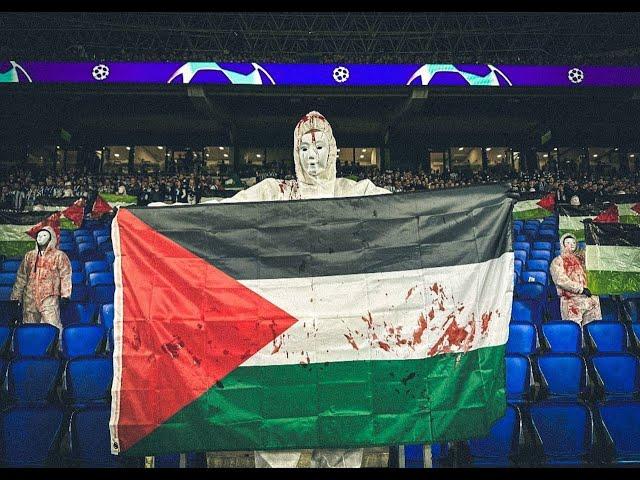 Real Sociedad football fans' striking display of solidarity with Palestinians