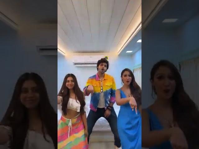 Parthsamthaan and Nititaylor fun on sets || STOP DROP & ROLL that show its done #manik #nandini #kyy