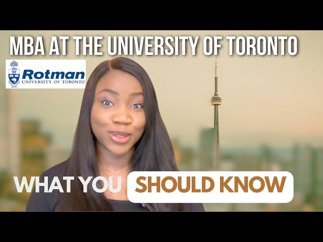 MBA at the Rotman School of Management University of Toronto