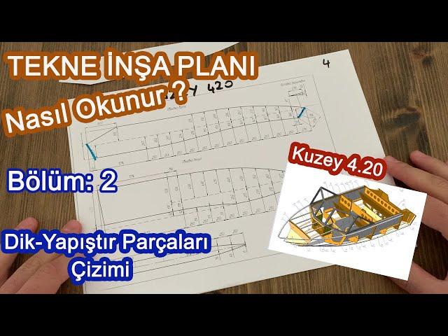 Tekne Planı Nasıl Okunur ? | Bölüm 2 : Dik-Yapıştır Parçaların Çizilmesi Salaya Çıkarma - Kuzey 4.20