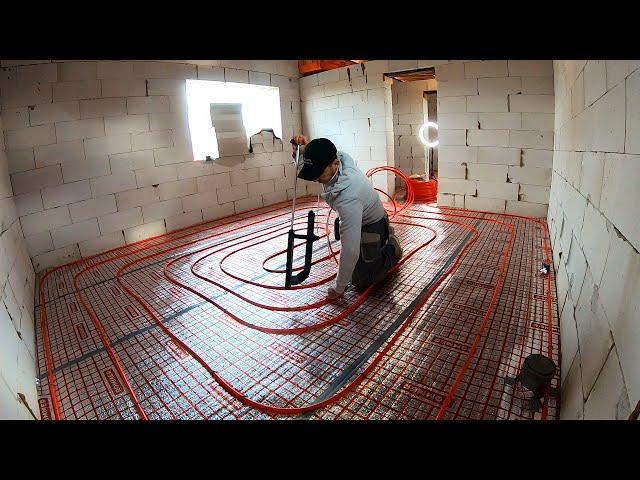 HOW to make a WARM WATER FLOOR with your own hands QUICKLY and EASILY