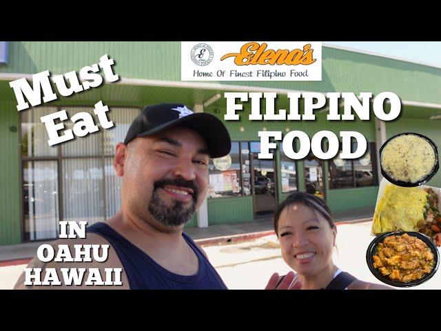 Amazing FILIPINO FOOD in OAHU, HAWAII - ELENA’S