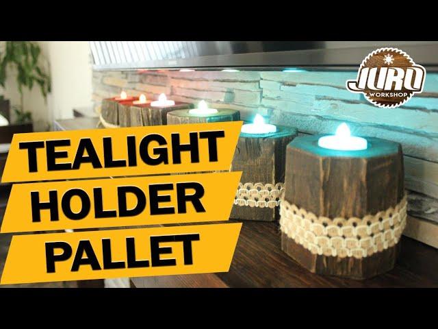 EXTRAORDINARY TEALIGHT CANDLE HOLDERS FROM PALLET | HOW TO | EASY DIY | JURO Workshop