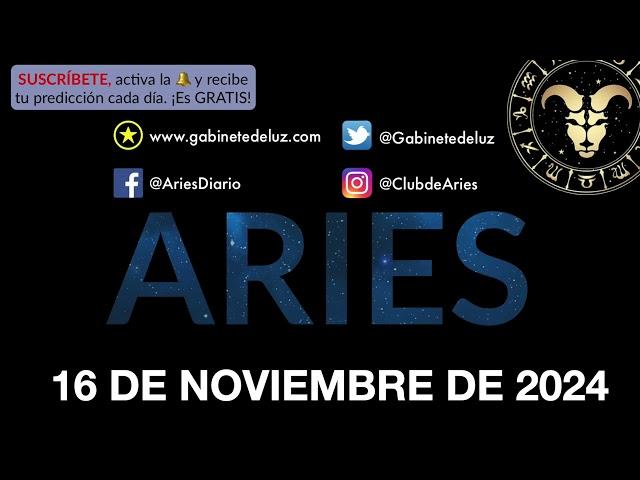 Horóscopo Diario - Aries - 16 de Noviembre de 2024.