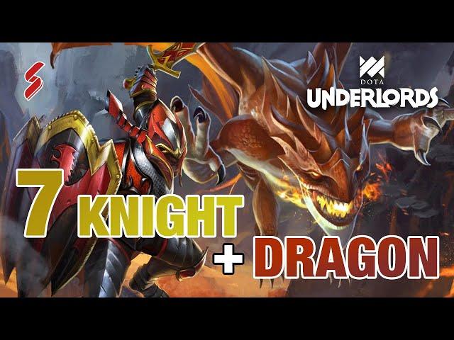 Full 7 Knight + Dragon Builds | New Strategy | Dota Underlords Gameplay