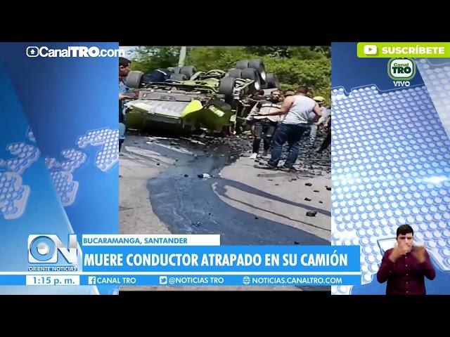 Muere conductor atrapado en su camión