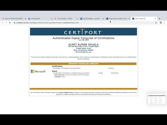 How can you Download your Certificates from Certiport ?