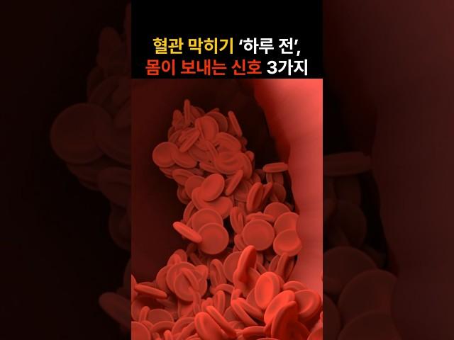 혈관 막히기 하루 전, 몸이 보내는 신호 3가지
