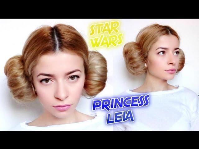 STAR WARS : LAST MINUTE HALLOWEEN LOOK PRINCESS LEIA HAIR BUNS HAIRSTYLE | Awesome Hairstyles