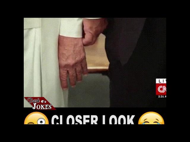 Trump touches Pope