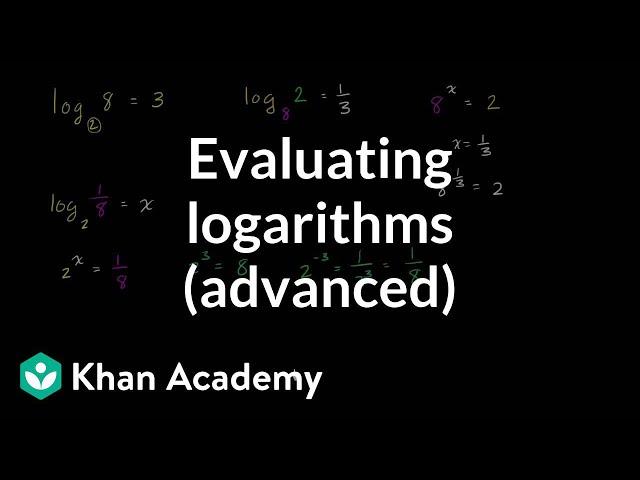 Fancier logarithm expressions | Logarithms | Algebra II | Khan Academy