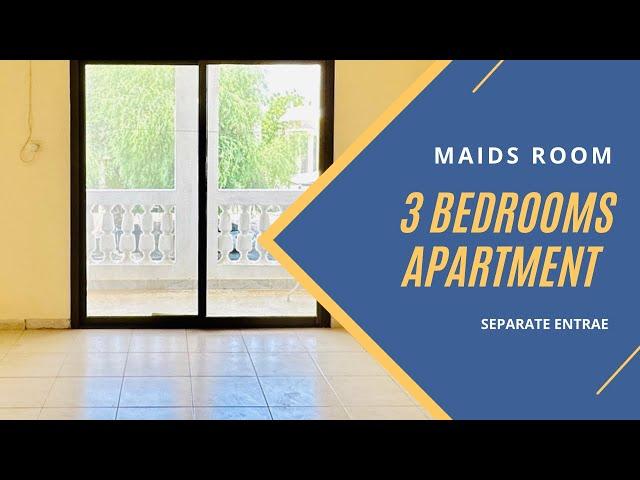 3 Bedrooms Apartment | Separate Entrance | Maids Room  #alain #realestate #rentalproperty 0508584522