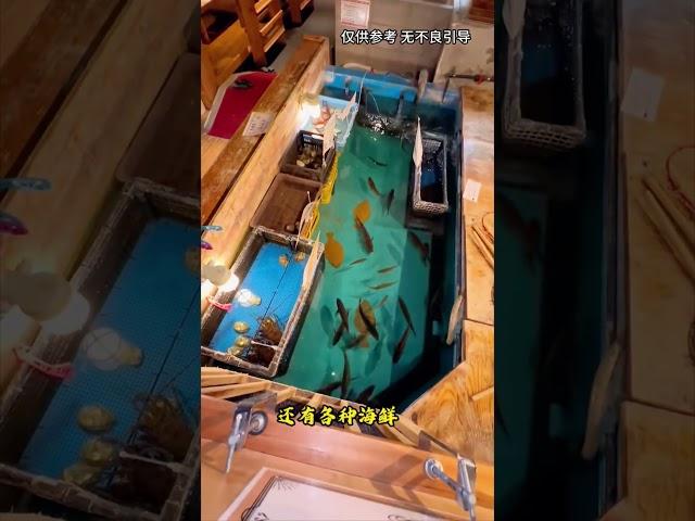 如果你想去这家餐厅用餐，必须自己动手捕鱼，真是太有趣了 #科普 #知识 #冷知识