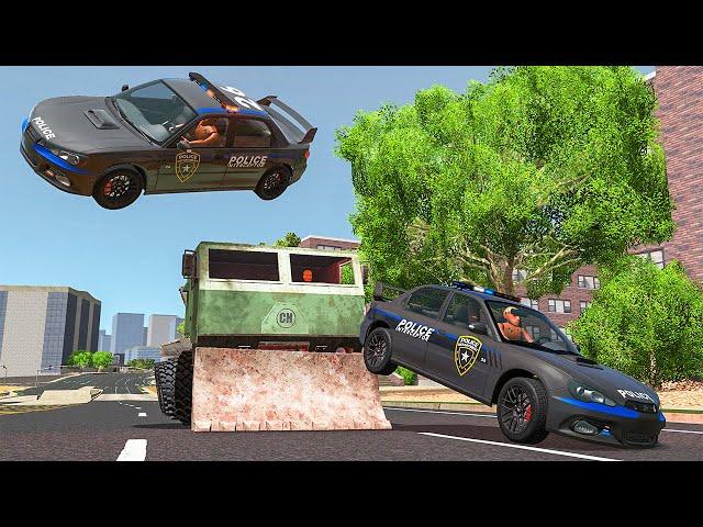 Police Car Chases #55 - BeamNG DRIVE | SmashChan