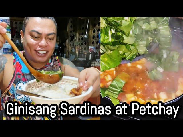 Ginsang Sardinas at Pechay ang sarap.