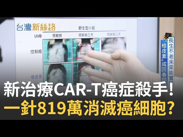 CAR-T療法! 號稱人類消滅癌症最重要里程碑 一針819萬消滅癌細胞? 長生不老可能實現? 台灣基因研究突破 "橙皮素"成回春的關鍵｜主播 苑曉琬｜【台灣新思路】20240930｜三立iNEWS