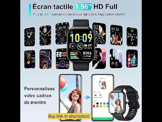 Smart Watch for Men Women Answer/Make Calls, 1.96" HD Fitness Watch with Heart Rate