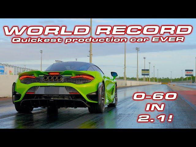 A NEW KING * Quickest Production car EVER * McLaren 765LT 1/4 Mile Testing