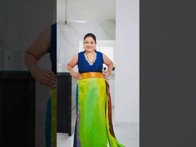 How to wear a Gadwal silk saree | Dolly Jain saree draping #shorts