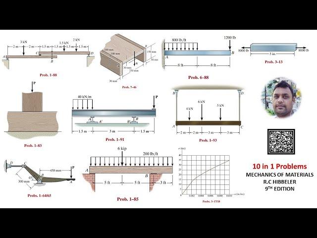 Mechanics of materials | 10 Problems | Mechanics | Mechanics of materials RC Hibbeler