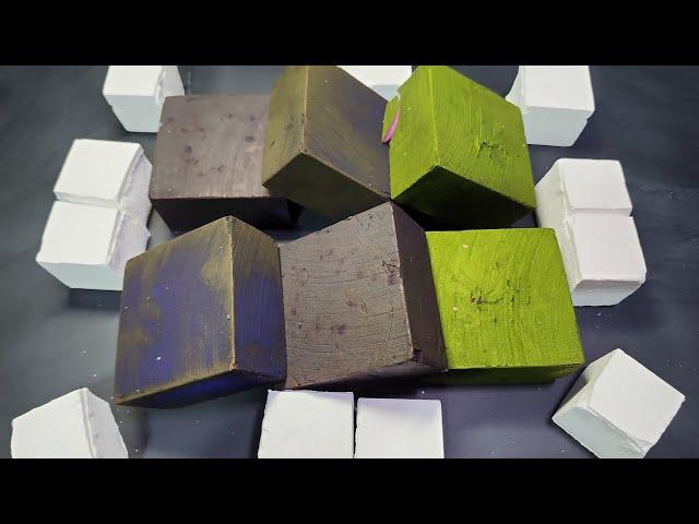 Dyed Chalk Blocks I Crispy | Dusty | ASMR I Oddly Satisfying