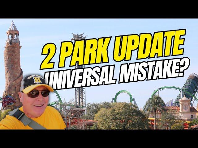 Updates! Universal Is Making a Mistake ~ Two Park Update Video