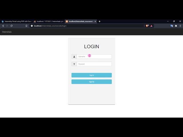 Internship Portal using PHP DEMO