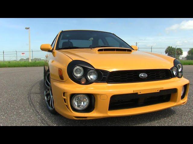 Rare sonic yellow Subaru Impreza WRX with VF48 EJ20 test drive review