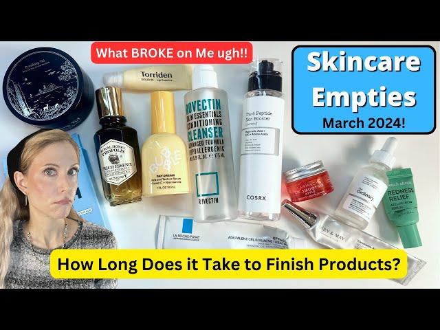 Skincare EMPTIES! How Long to Finish Products, Why I Go Back to Affordable Picks...