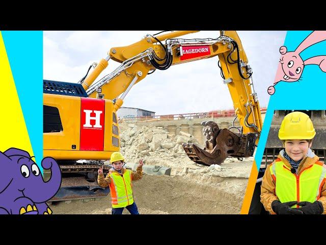 Moritz und die Maschinen: Auf der Baustelle mit Bagger | Der Elefant | WDR