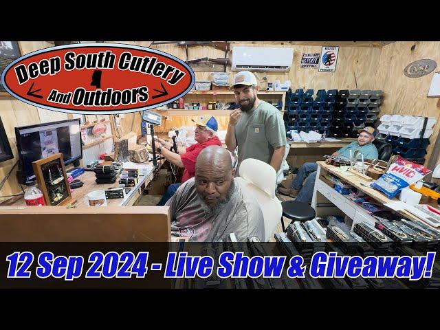 12 Sep 2024 -Live Show & Knife Giveaway, Bear & Son, Case, Buck, Cobratec, GEC #edcknife #caseknives