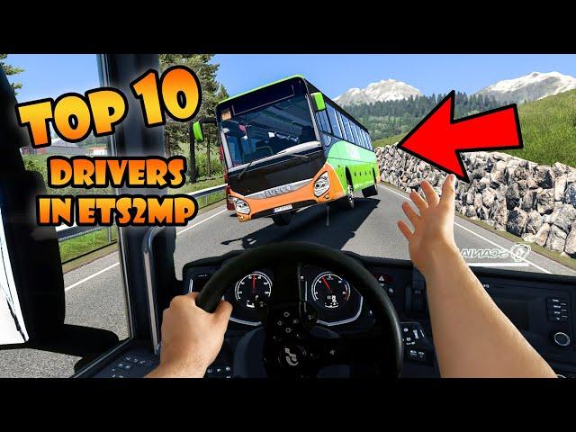 TOP 10 DRIVERS in Euro Truck Simulator 2 Multiplayer Part 1 | TruckersMP