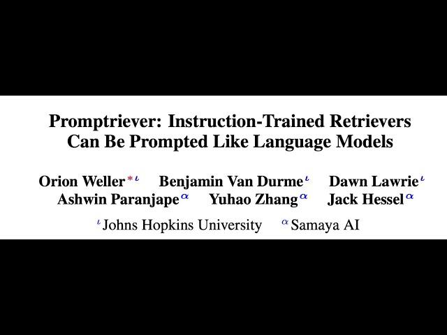 Promptriever: Instruction-Trained Retrievers Can Be Prompted Like Language Models