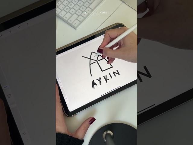 Design with us  The name Aylin as a Logo #logodesign #designprocess #adobeillustrator #procreate