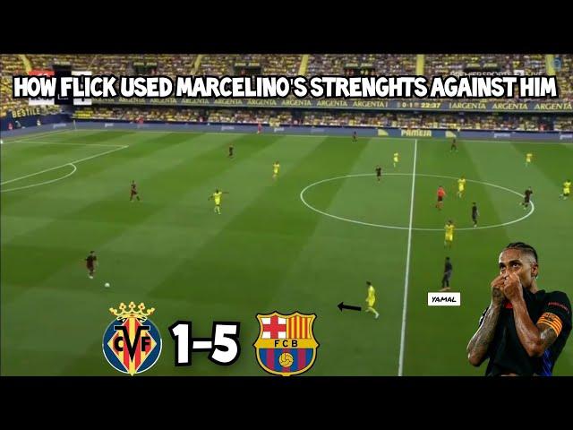 Villareal 1 - 5 Barcelona || Tactical Analysis || Flick Is The Master Of Setting Traps ||