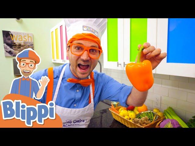 Learn to Cook With Blippi! | Yummy Vegetable Treats For Kids | Educational Video for Toddlers