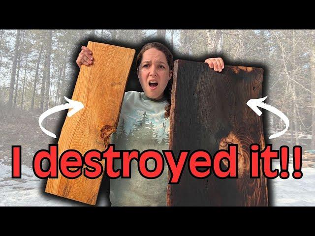 Shou Sugi Ban Gone Wrong! I Made a HUGE Mistake and Destroyed My Serving Board!