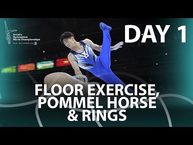 Men’s Apparatus Finals: Floor + Pommel Horse + Still Rings Highlights