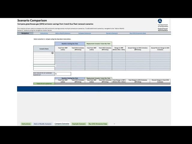 FTA Transit Bus Electrification Tool Video Tutorial