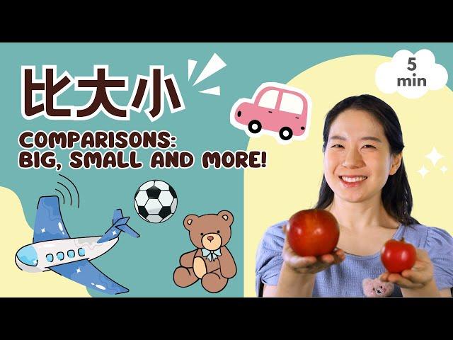 比大小 | 普通话儿歌 & 中文启蒙 | 宝贝中文 - Comparisons in Chinese: Big, Small, and More! | Mandarin Songs