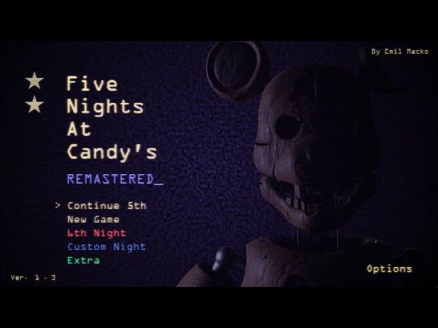 Five Nights at Candy's Remastered - Full Playthrough Night 1-6 Complete! (& Extras)