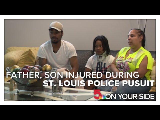 Father and son recovering after they were struck by car fleeing St. Louis police