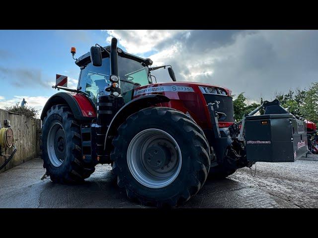 Massey tractors and machinery everywhere, depot open day.