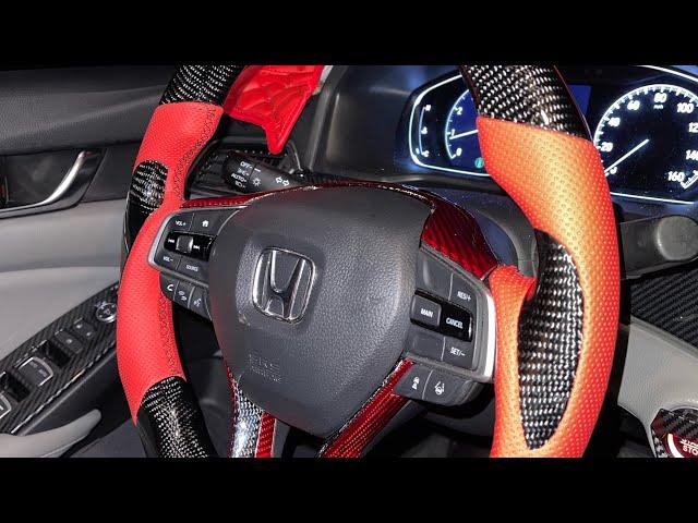 2020 10th gen Honda Accord steering removal / carbon fiber steering wheel installation