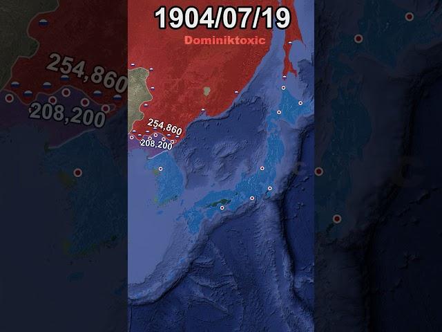 Russo-Japanese War (1904) *Every Day With Units* #shorts #animation #map