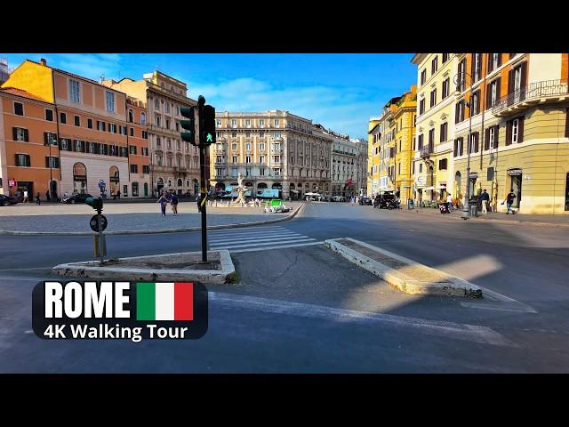 Rome, Italy  - Serene Morning Walk | 4K Walking Tour [CC]