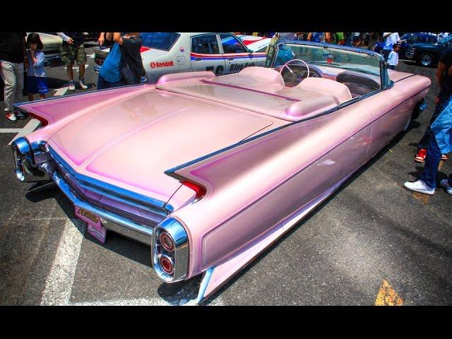 1960 Pink Cadillac Convertible Custom Car by Blues Mobile