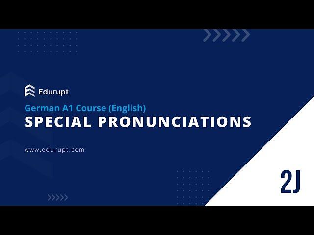 Pronunciation Specials | Learn German with Edurupt